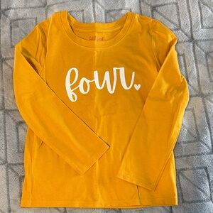 Cat & Jack Mustard Long Sleeve Tee